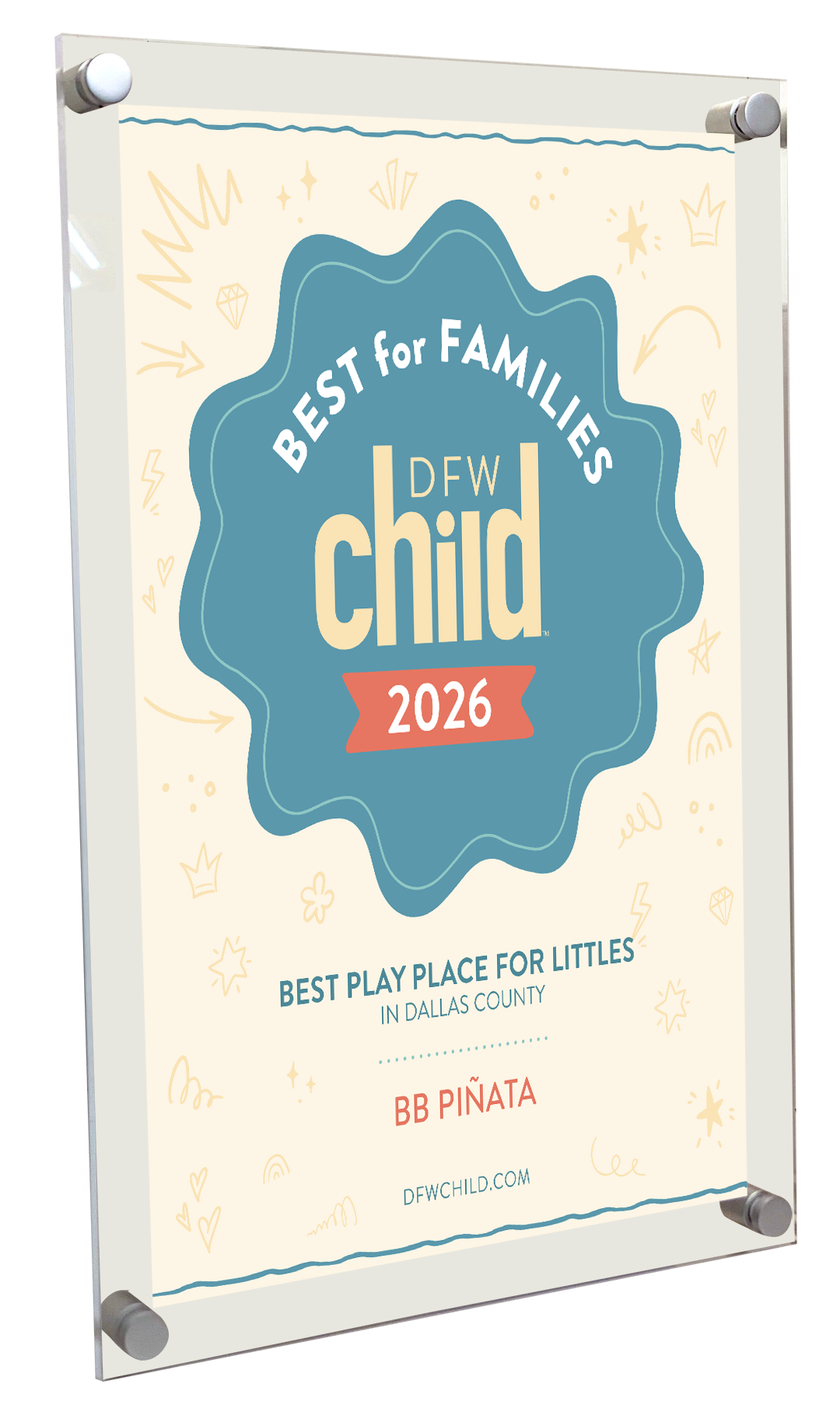 DFW Child - Best for Families Award - Acrylic Standoff