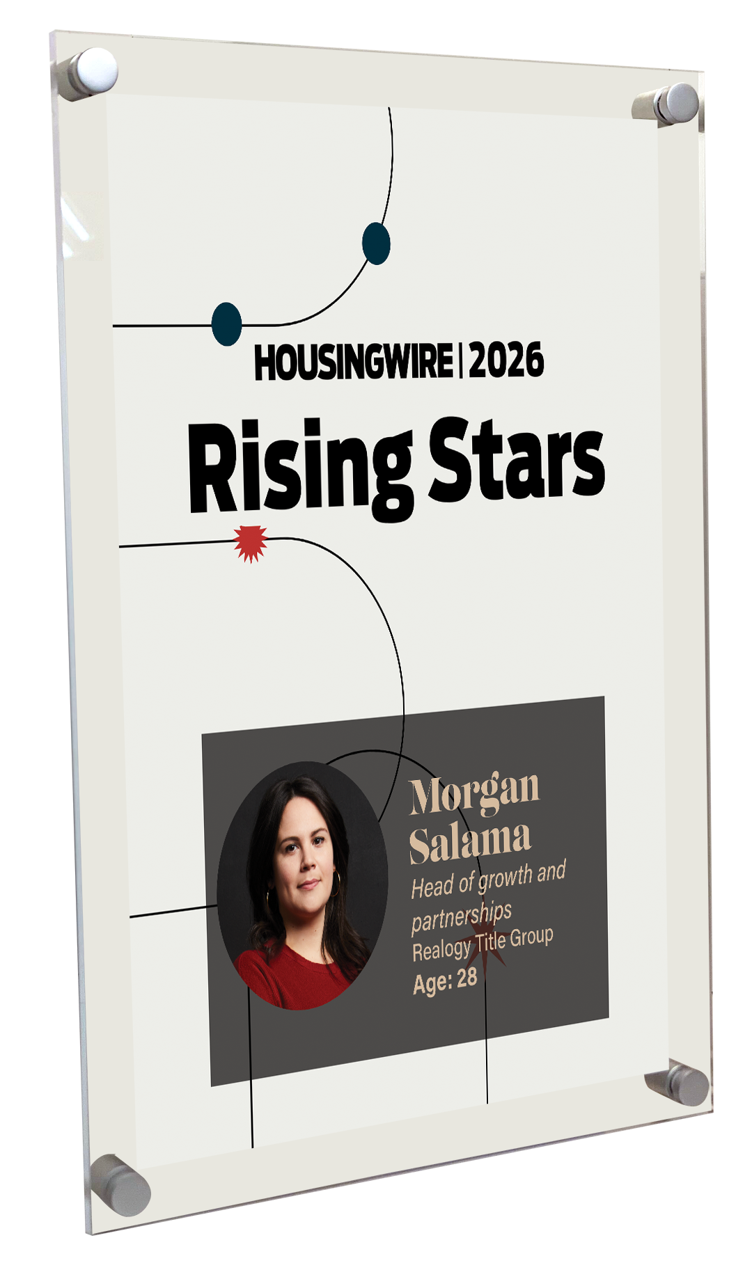 HousingWire Editorial Award Programs Plaque - Acrylic Standoff