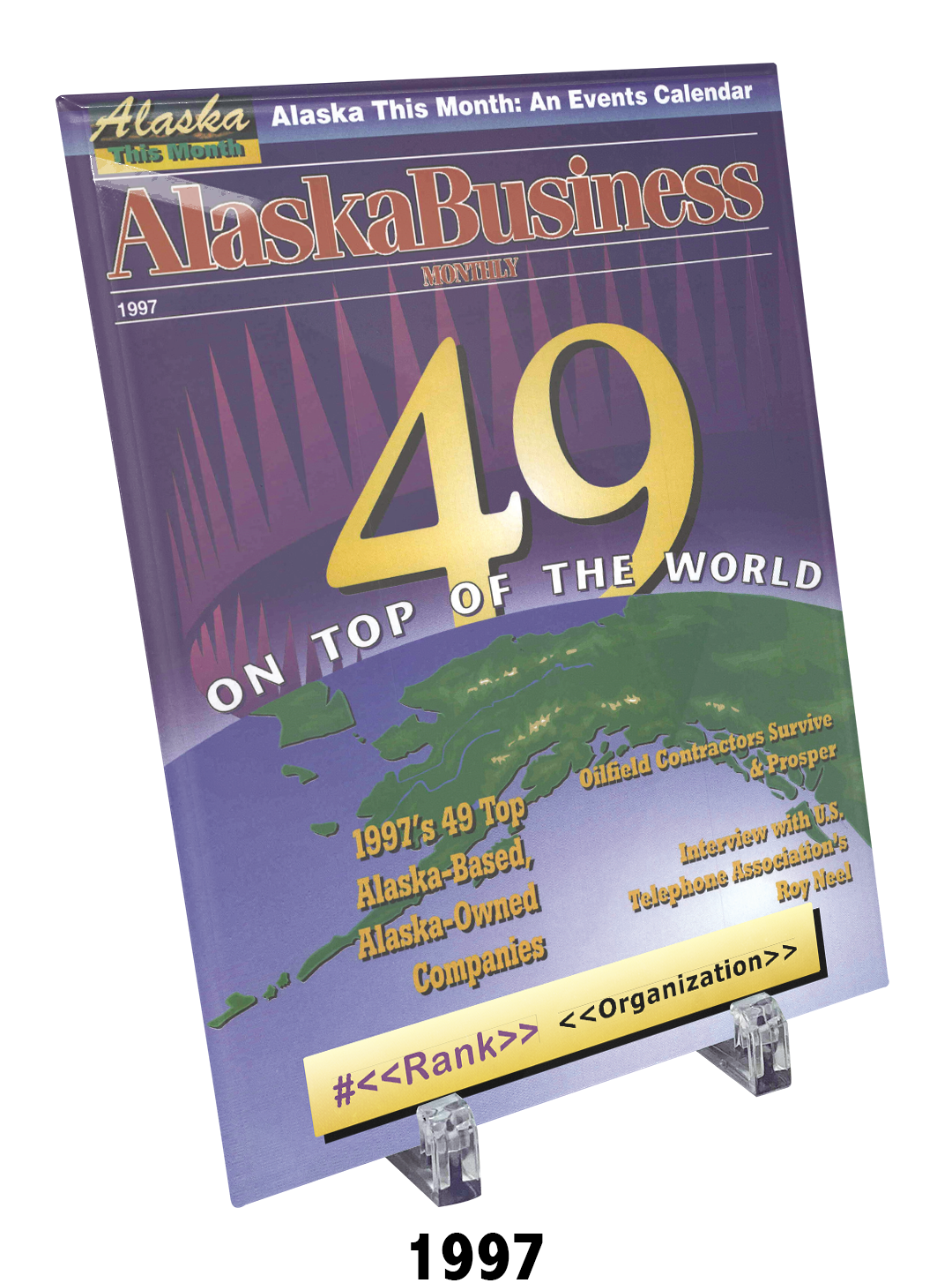 Commemorative Top 49ers Award Crystal Plaque