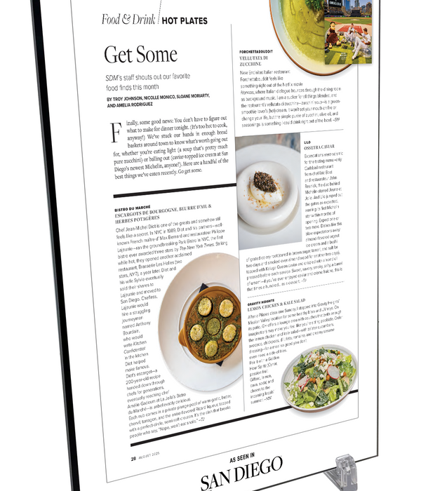 San Diego Magazine "Best of San Diego" Article with Cover Plaque