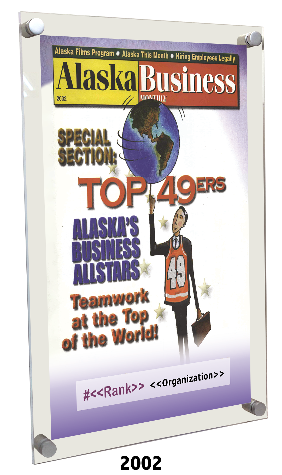 Commemorative Top 49ers Award Acrylic Plaque