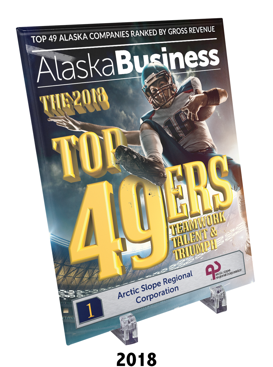 Commemorative Top 49ers Award Crystal Plaque