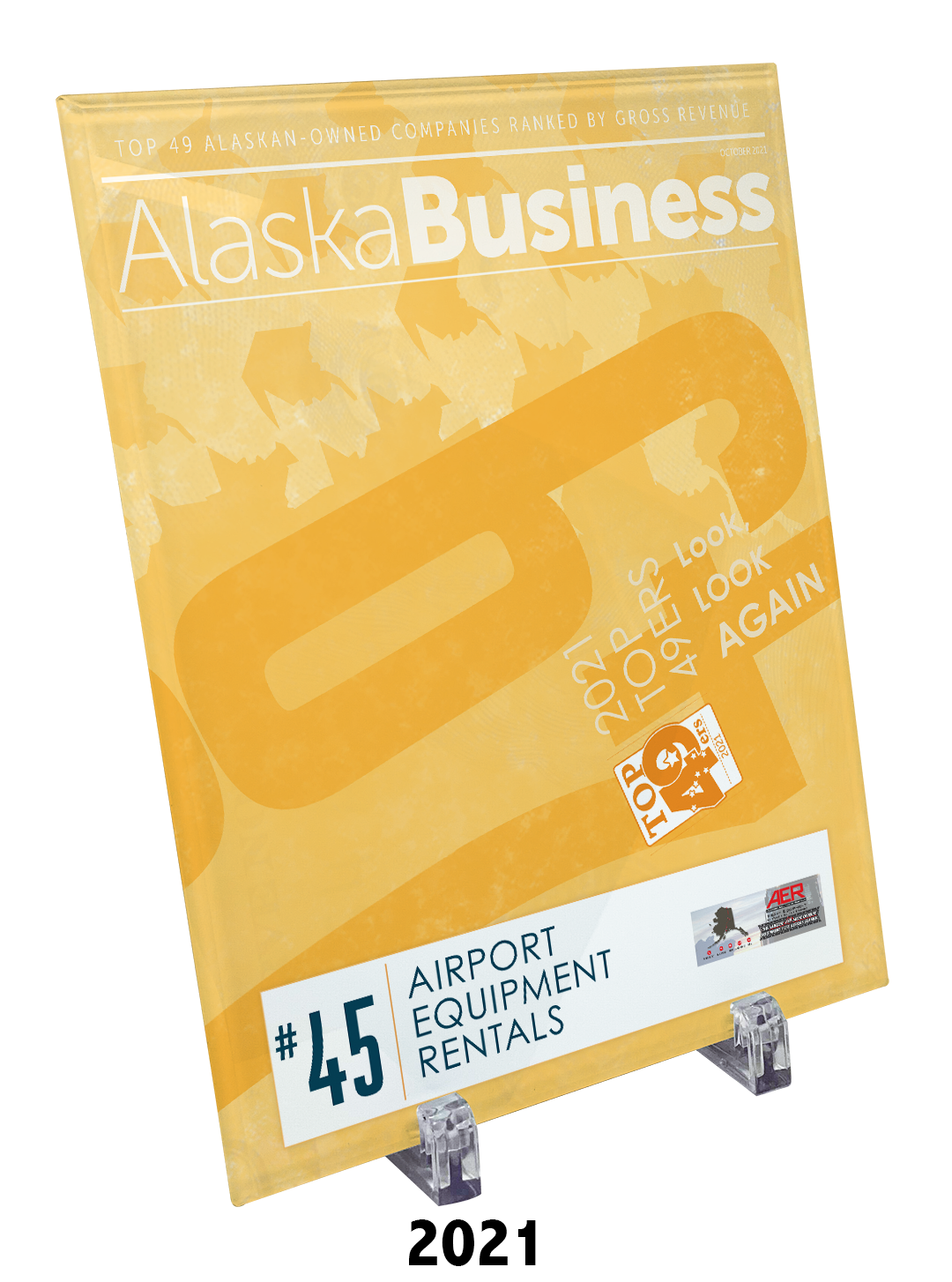 Commemorative Top 49ers Award Crystal Plaque