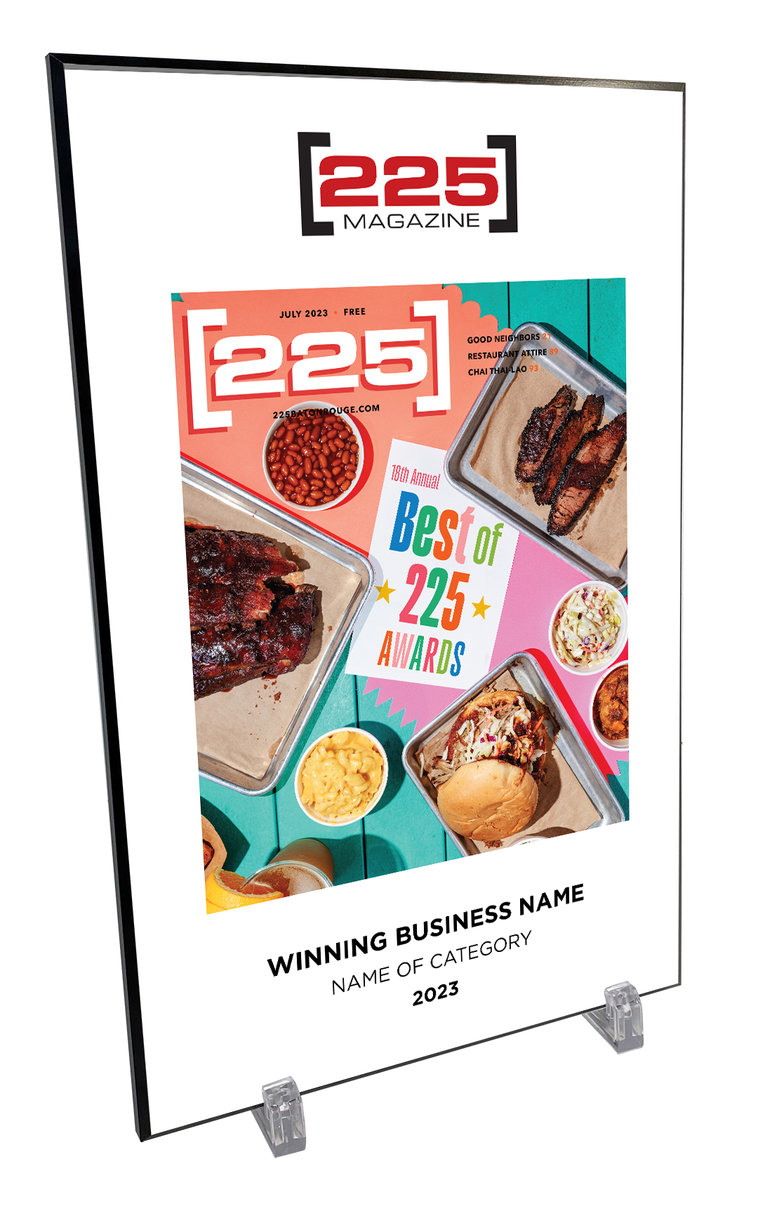 Best Of 225 Magazine Cover Plaque - Modern Mount