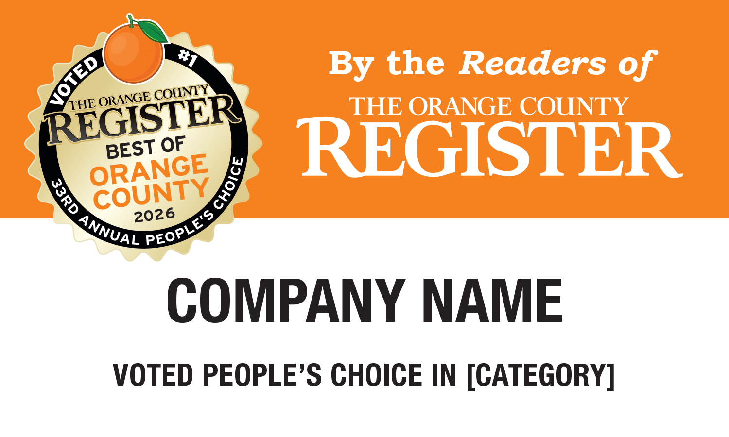 Best Of Orange County Award | Outdoor Banners