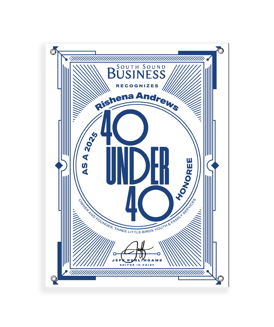 South Sound Business Magazine 40 Under 40 Award - Banner