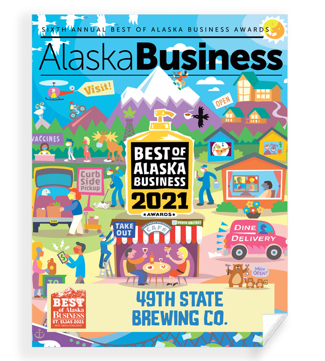 Commemorative Best of Alaska Business Window Cling