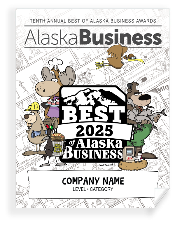 Commemorative Best of Alaska Business Window Cling
