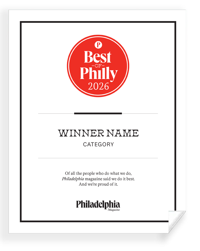 Philadelphia magazine Best of Philly - Award Print