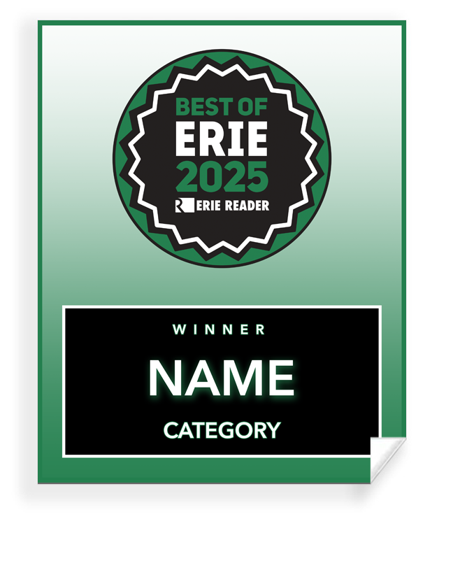 Best of Erie Award - Window Cling