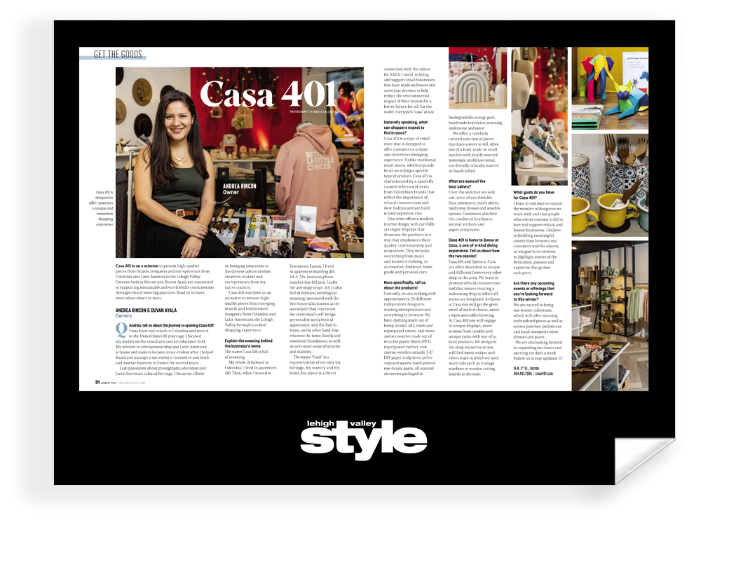 Lehigh Valley Style Article & Cover Archival Reprints