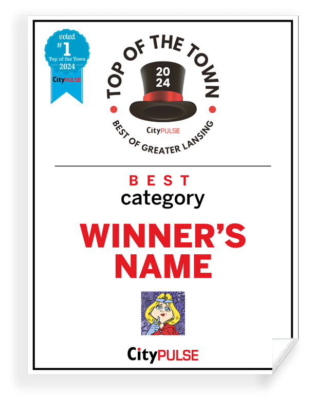 City Pulse: Top of the Town Awards - Window Cling