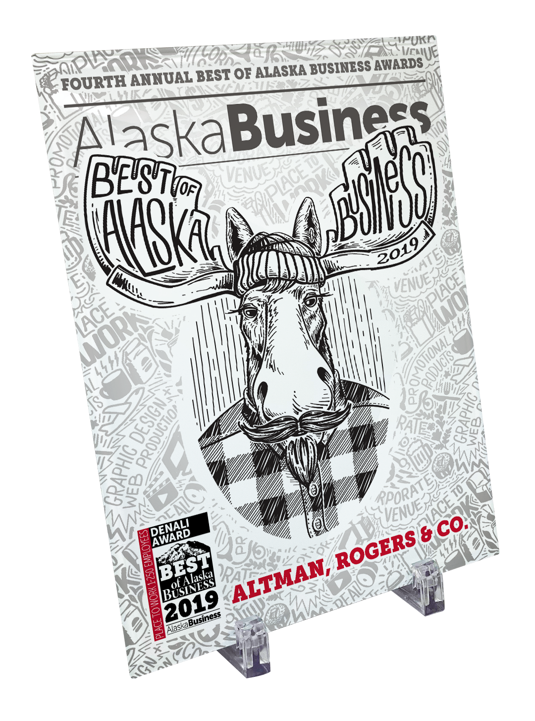 Commemorative Best of Alaska Business Crystal Plaque