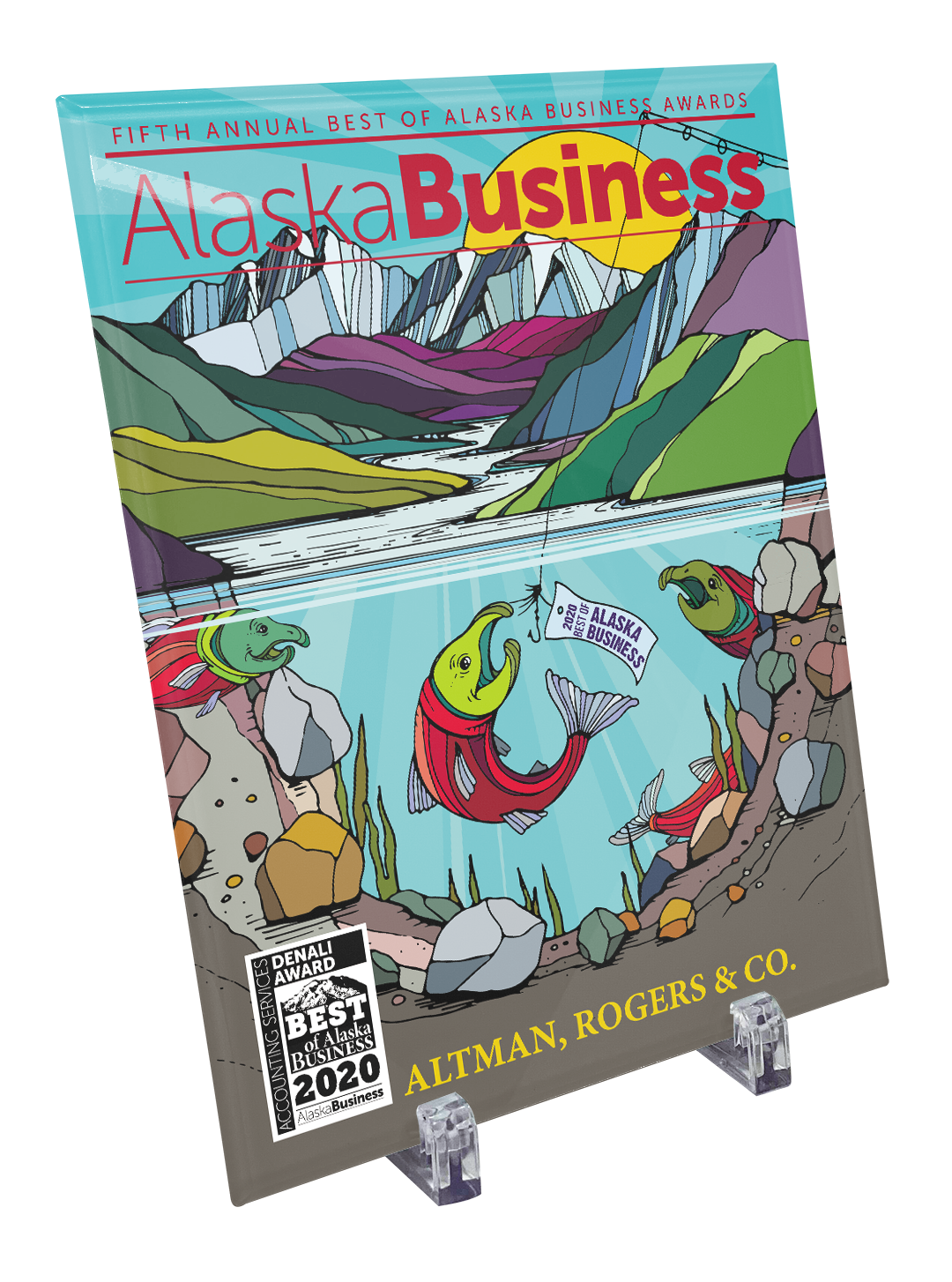 Commemorative Best of Alaska Business Crystal Plaque