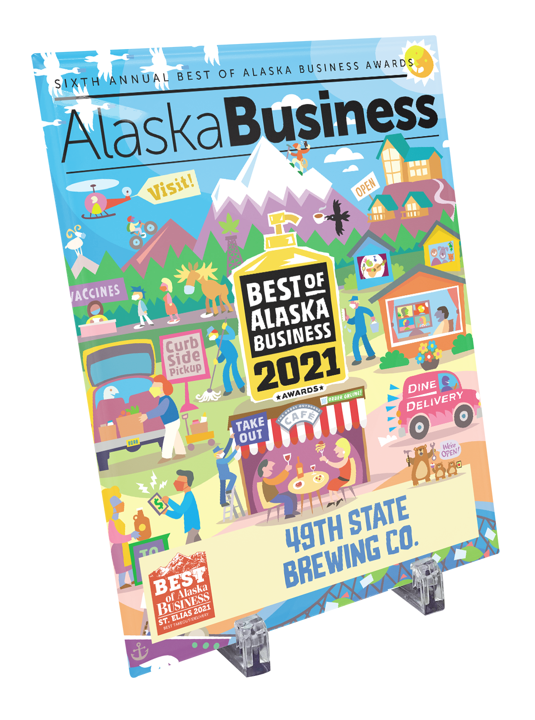 Commemorative Best of Alaska Business Crystal Plaque