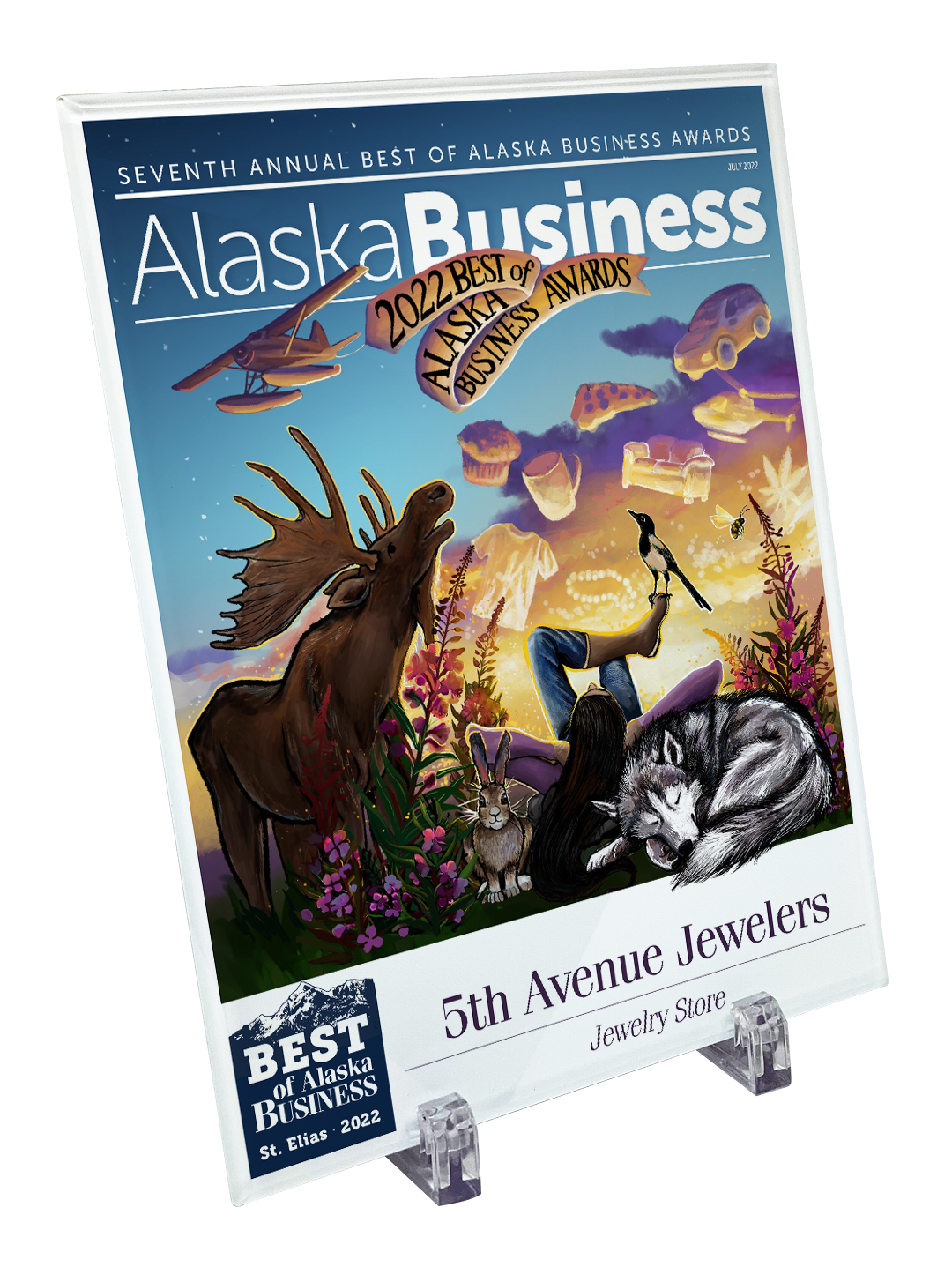 Commemorative Best of Alaska Business Crystal Plaque