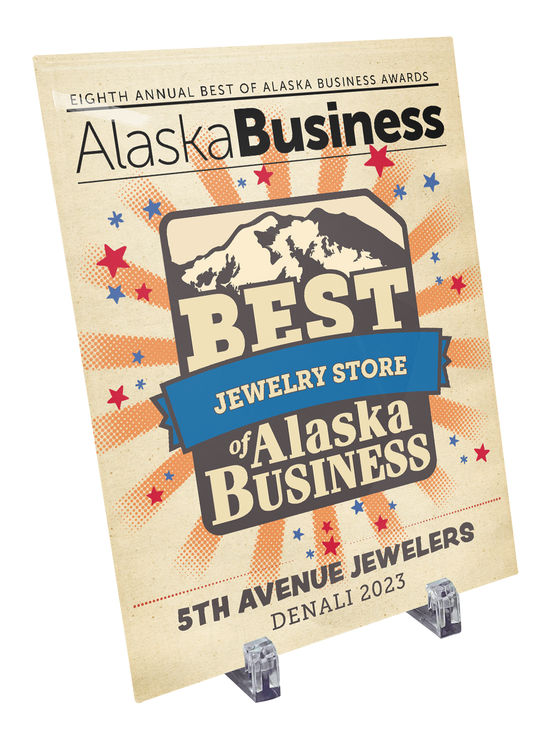 Commemorative Best of Alaska Business Crystal Plaque