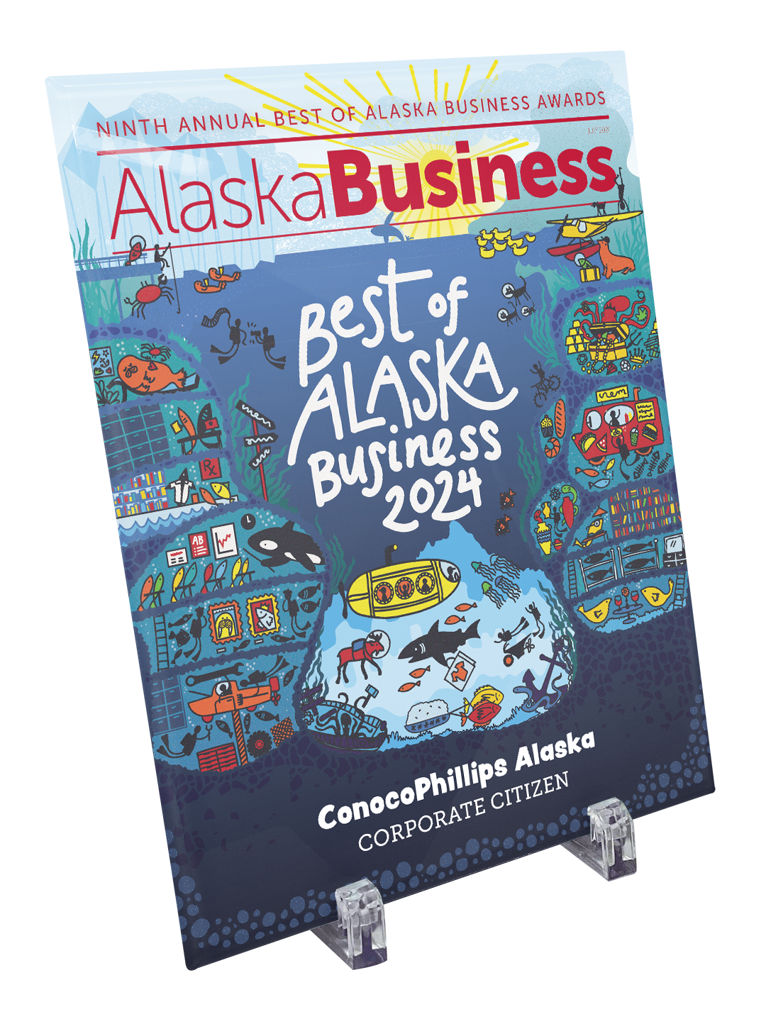 Commemorative Best of Alaska Business Crystal Plaque