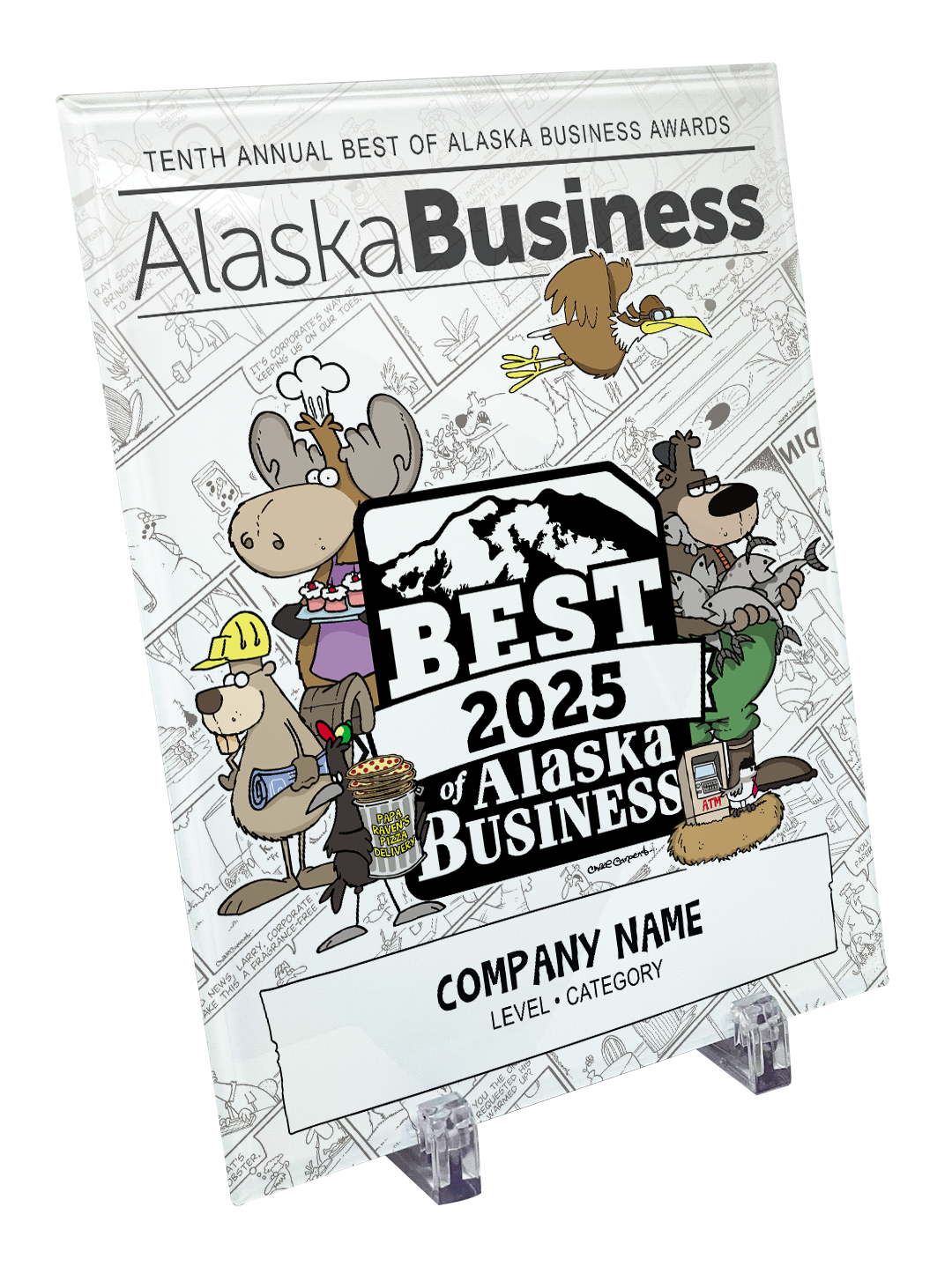 Commemorative Best of Alaska Business Crystal Plaque