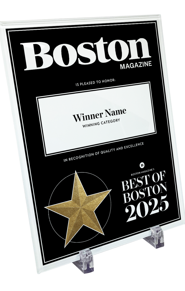 Best of Boston Magazine Award Plaque - Glass