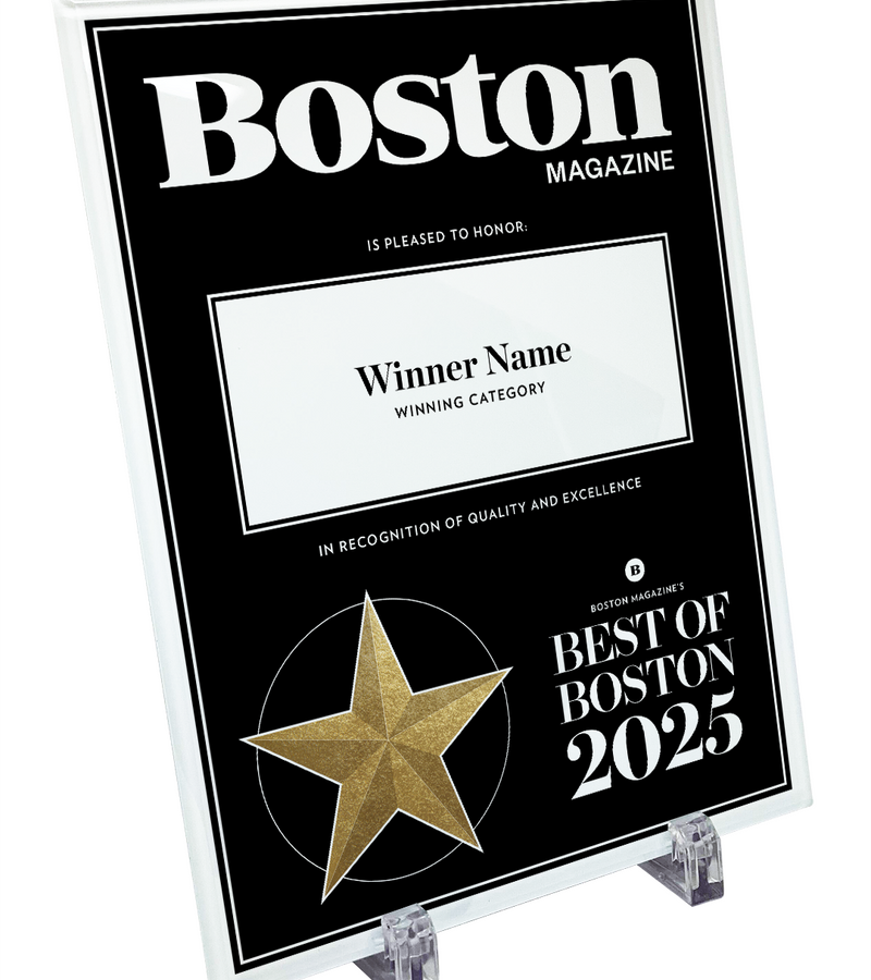 Best of Boston Magazine Award Plaque - Glass