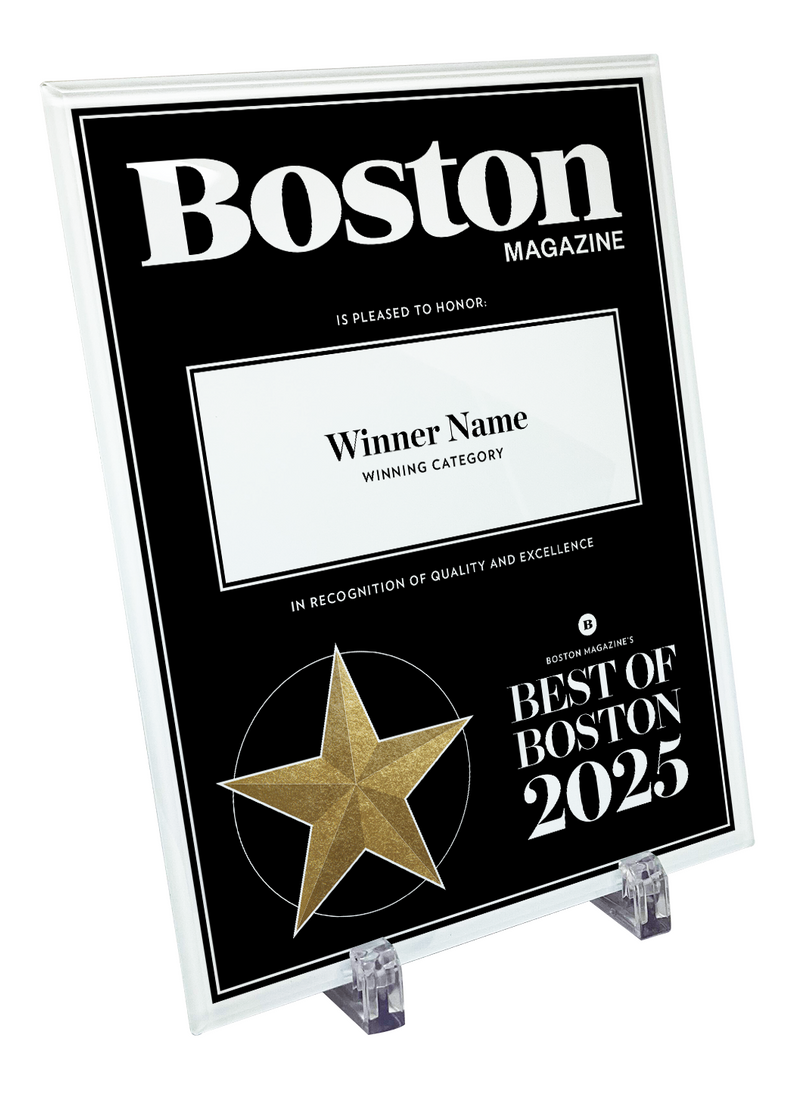 Best of Boston Magazine Award Plaque - Glass