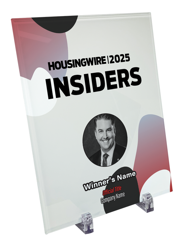 HousingWire Editorial Award Programs Plaque - Glass