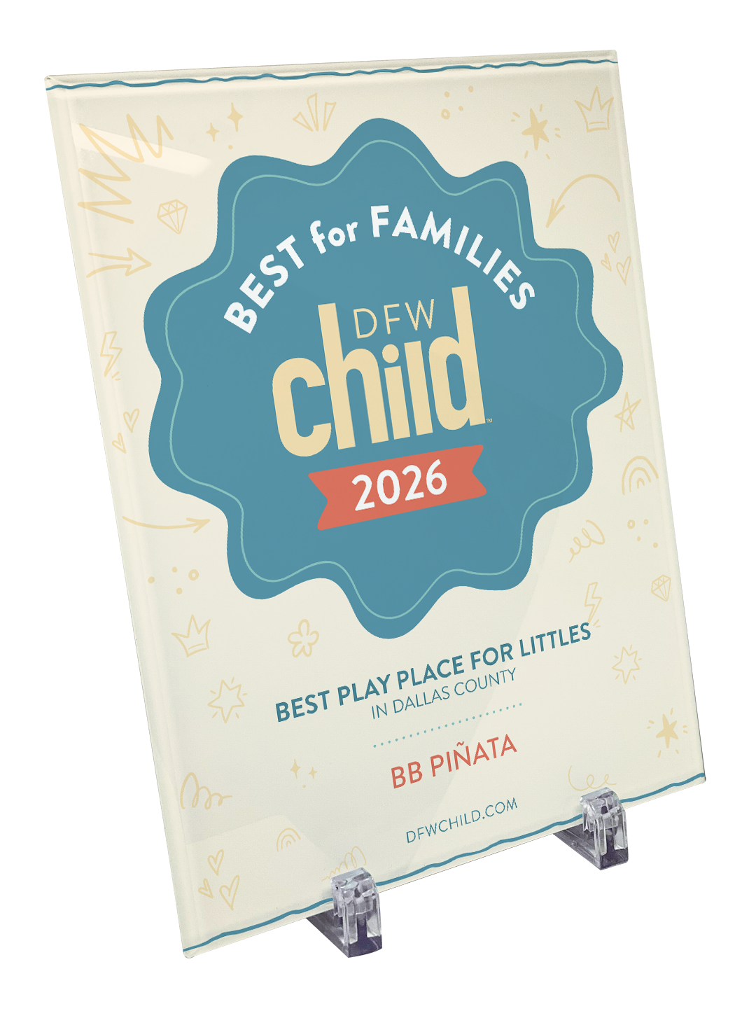 DFW Child - Best for Families Award - Glass Plaque