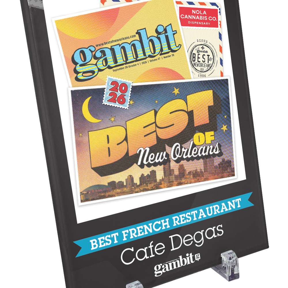 Gambit "Best of New Orleans" Award Plaque - Crystal Glass