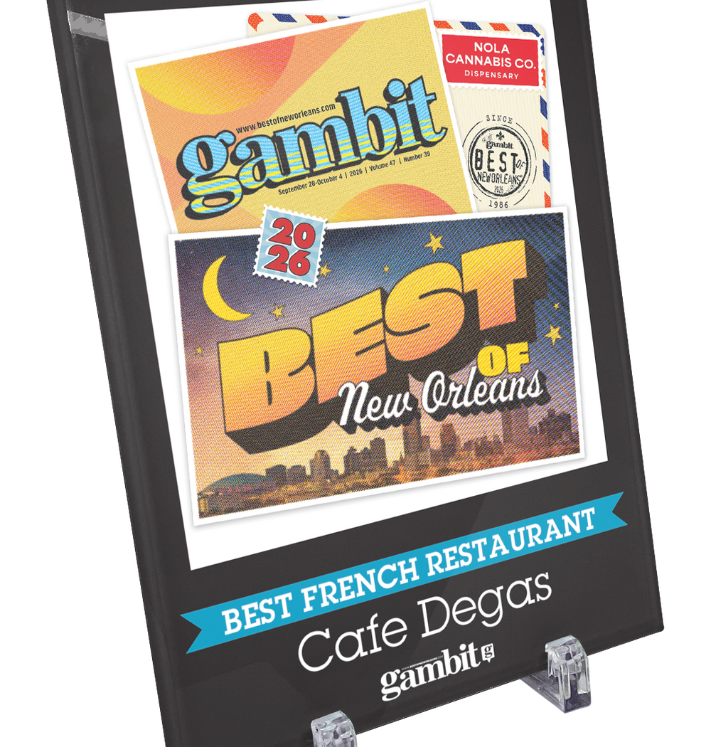 Gambit "Best of New Orleans" Award Plaque - Crystal Glass