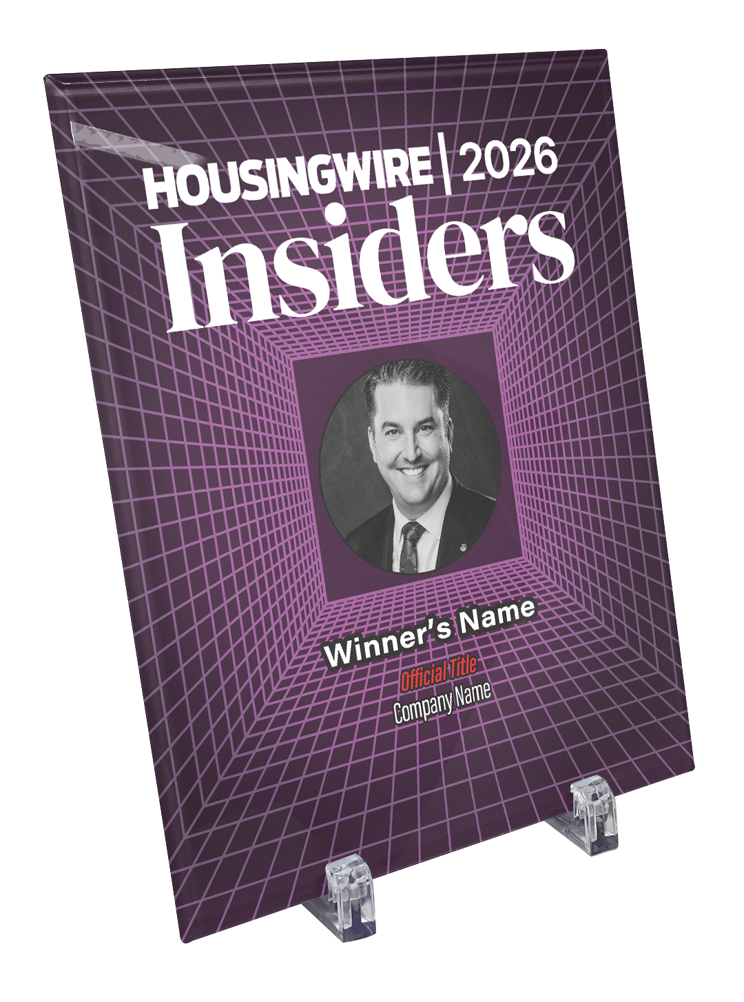 HousingWire Editorial Award Programs Plaque - Glass
