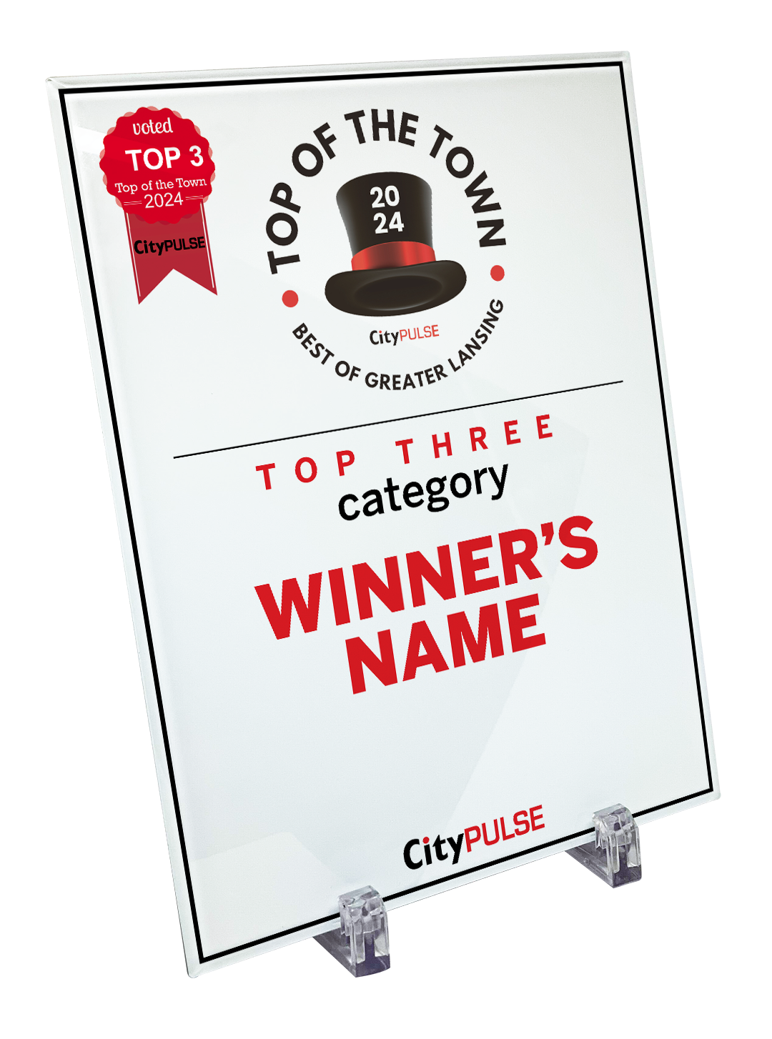 City Pulse: Top of the Town Awards - Crystal Glass