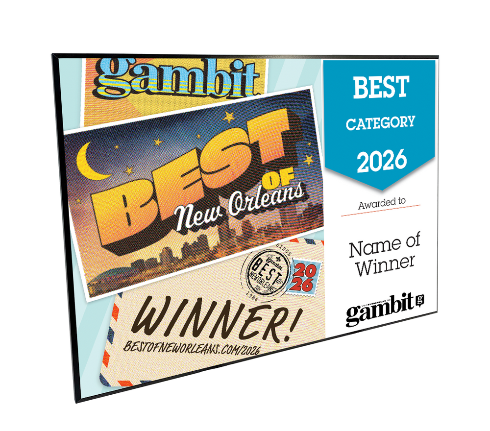 Gambit "Best of New Orleans" Award Plaque