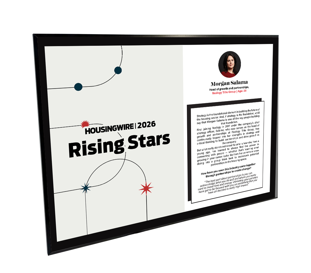 HousingWire Editorial Award Programs Profile Spread Plaques