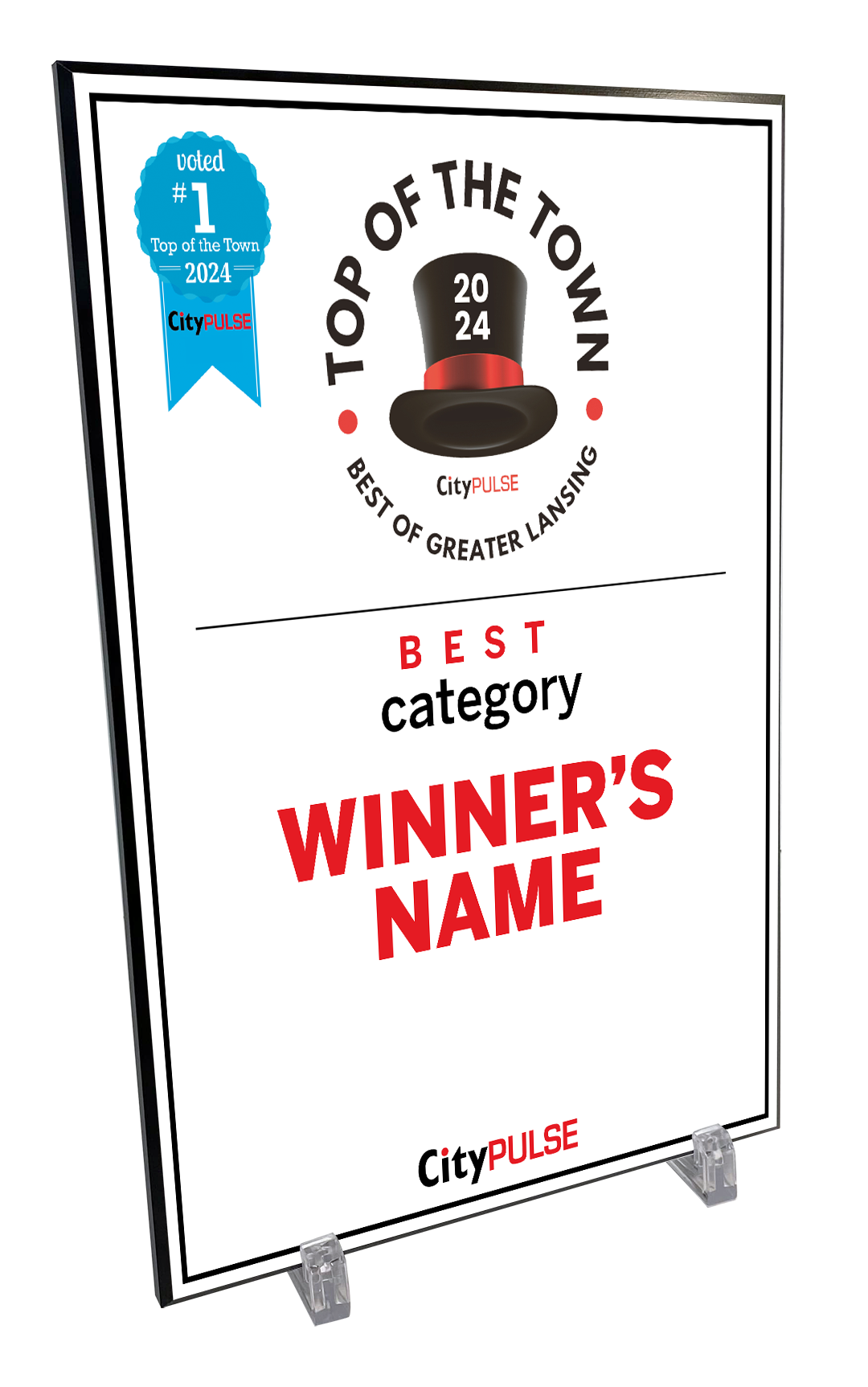 City Pulse: Top of the Town Awards - Plaques