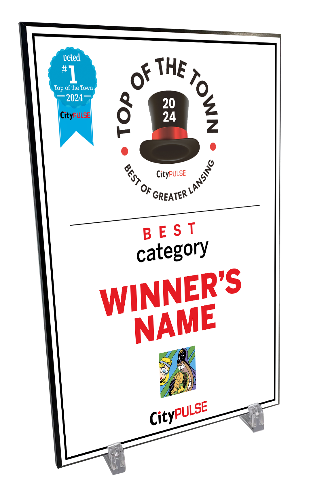 City Pulse: Top of the Town Awards - Plaques