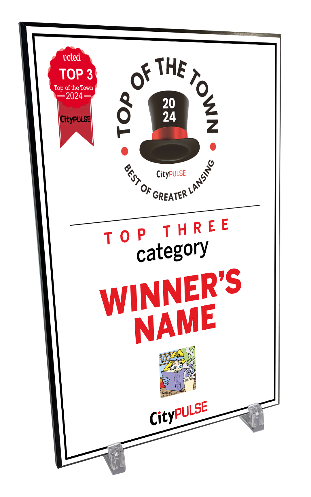 City Pulse: Top of the Town Awards - Plaques