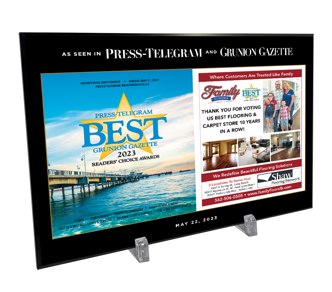 Press Telegram Best Of Advertiser Spread - Modern Hardi-plaque