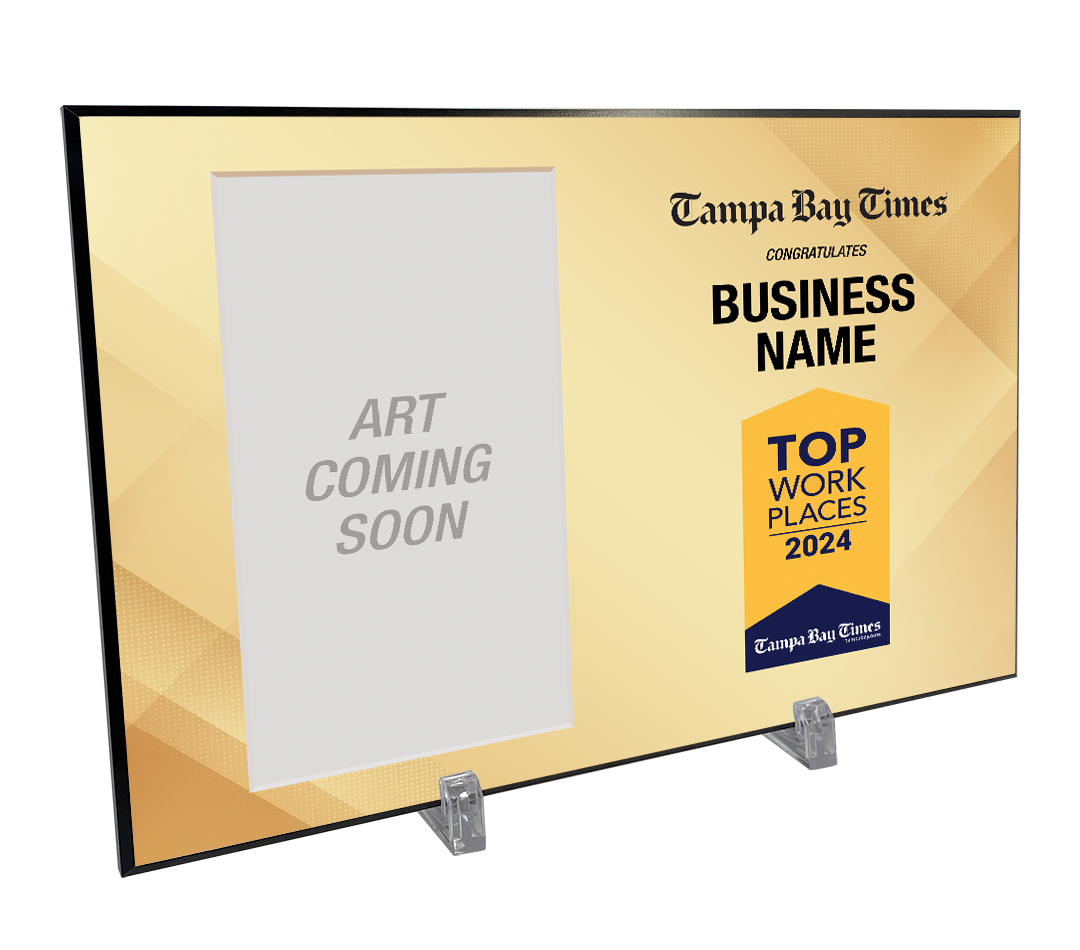Tampa Bay Times Top Workplaces Award - Modern Hardi-plaque