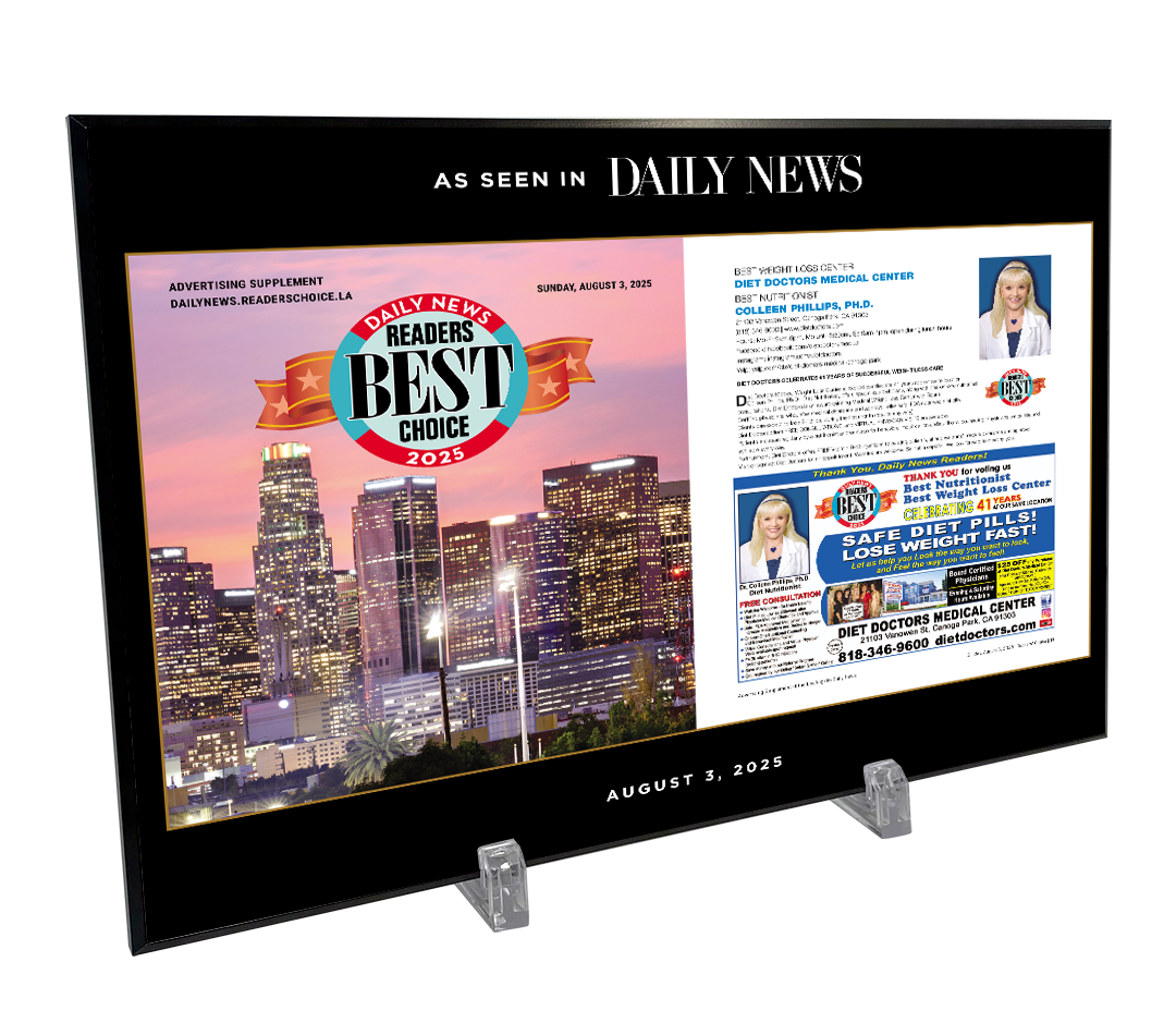LA Daily News Best Of Certificate and Readers Choice - Modern Hardi-plaque