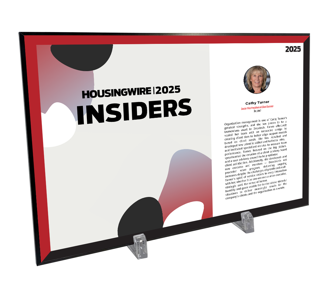 HousingWire Editorial Award Programs Profile Spread Plaques