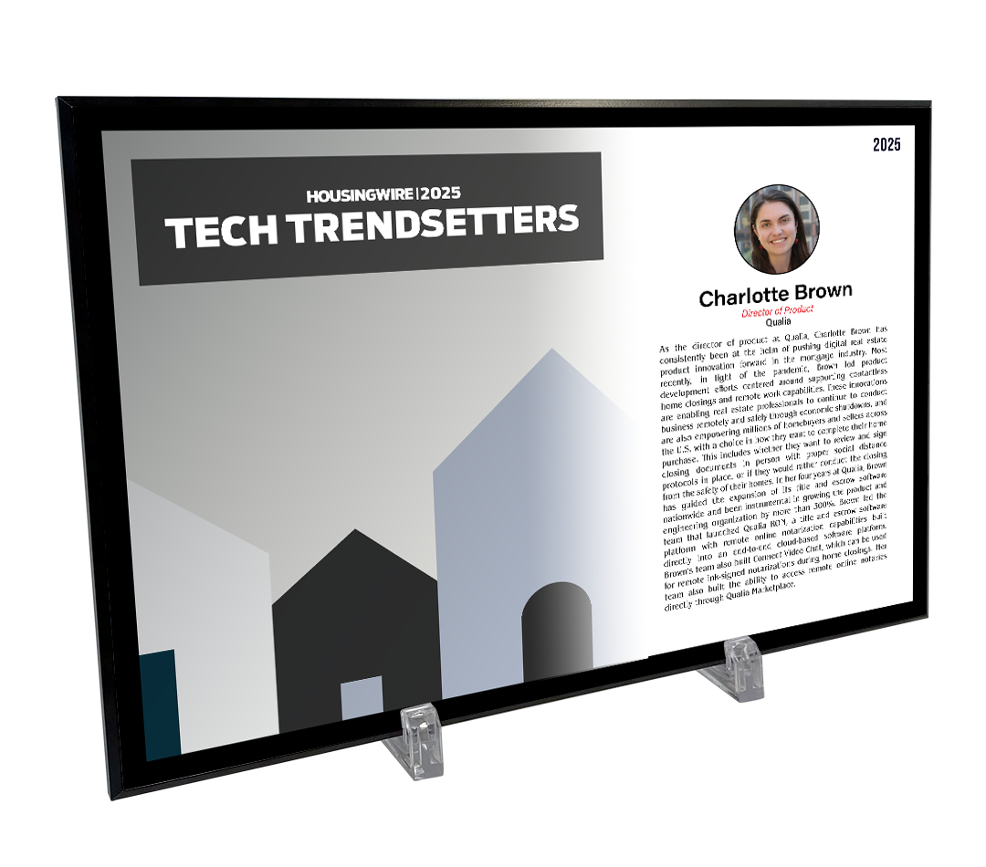 HousingWire Editorial Award Programs Profile Spread Plaques