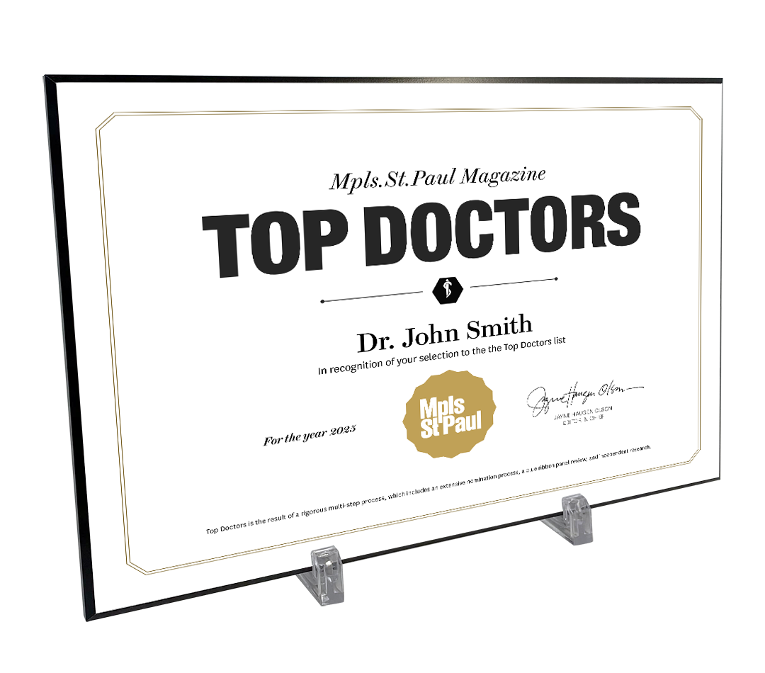 Mpls St. Paul - Top Doctors Awards - Plaques