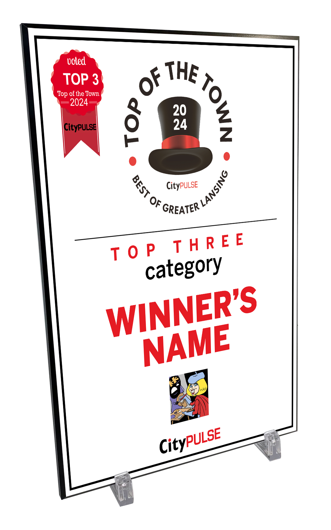 City Pulse: Top of the Town Awards - Plaques
