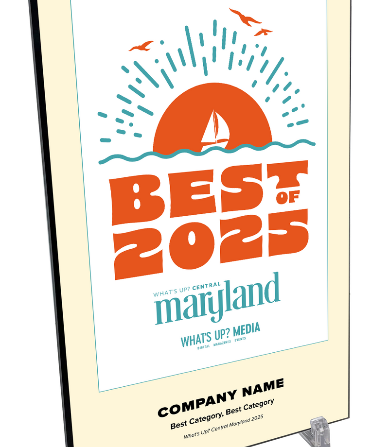 What's Up? Magazine "Best of Central Maryland" Award Plaque