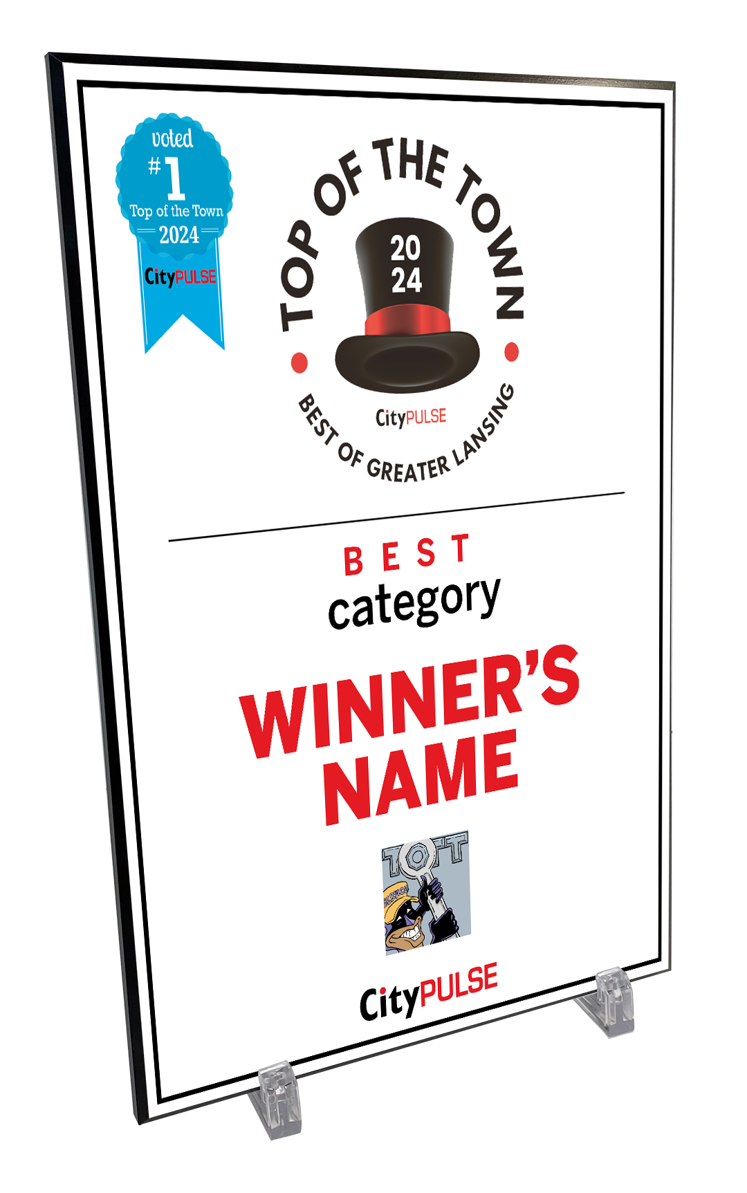 City Pulse: Top of the Town Awards - Plaques