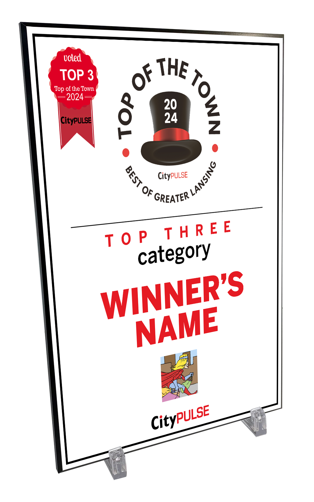 City Pulse: Top of the Town Awards - Plaques