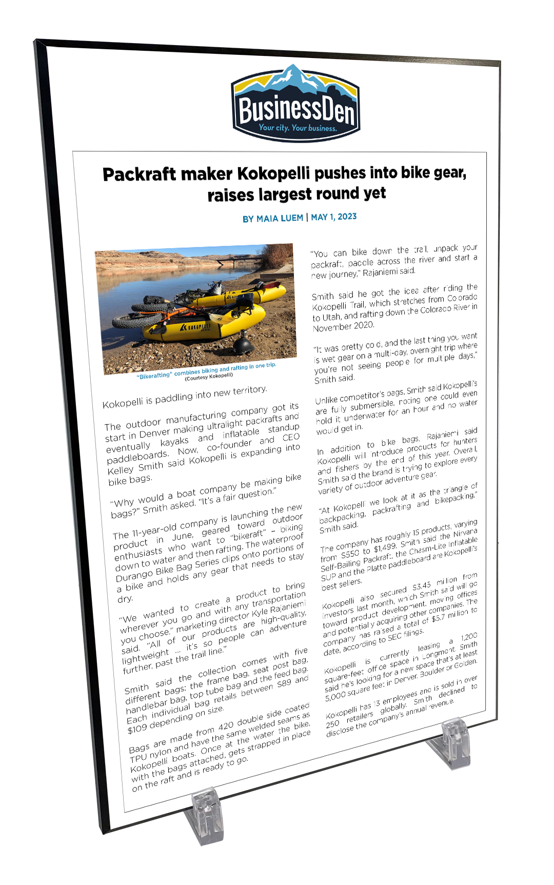 BusinessDen Article Plaque