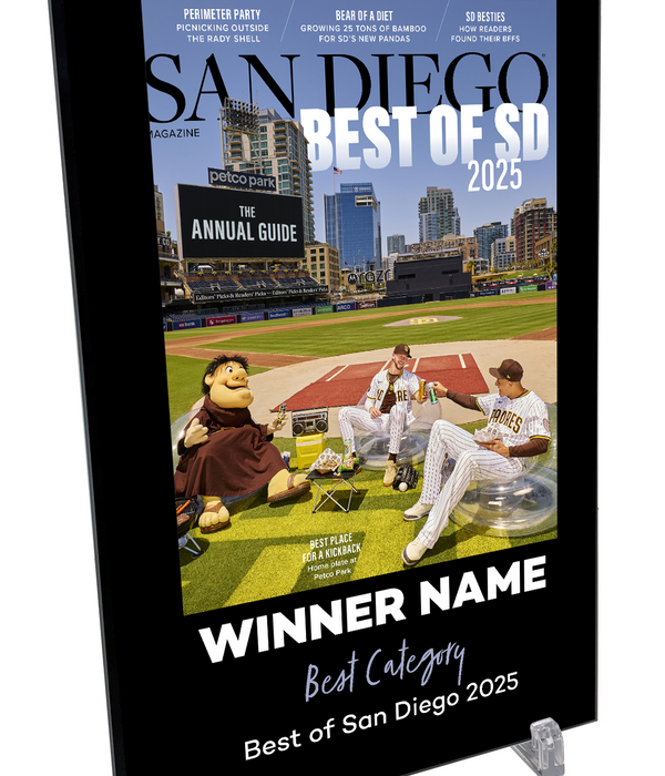 San Diego Magazine "Best of San Diego" Award Plaque