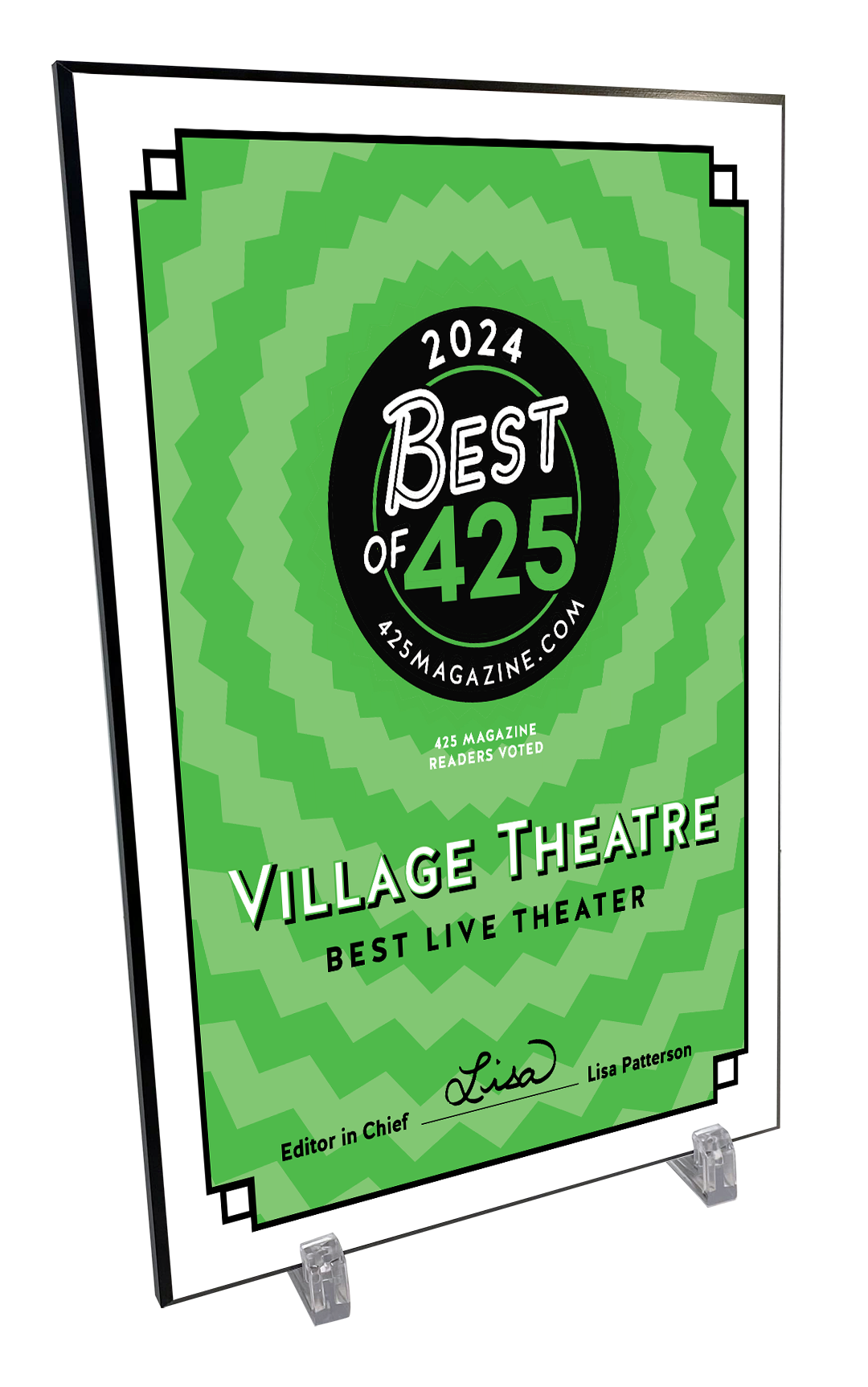 Best of 425 Magazine Award - Plaque